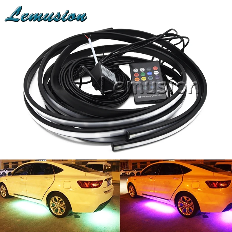 Новинка 1 комплект Автомобильный светодиодный светильник на шасси RGB