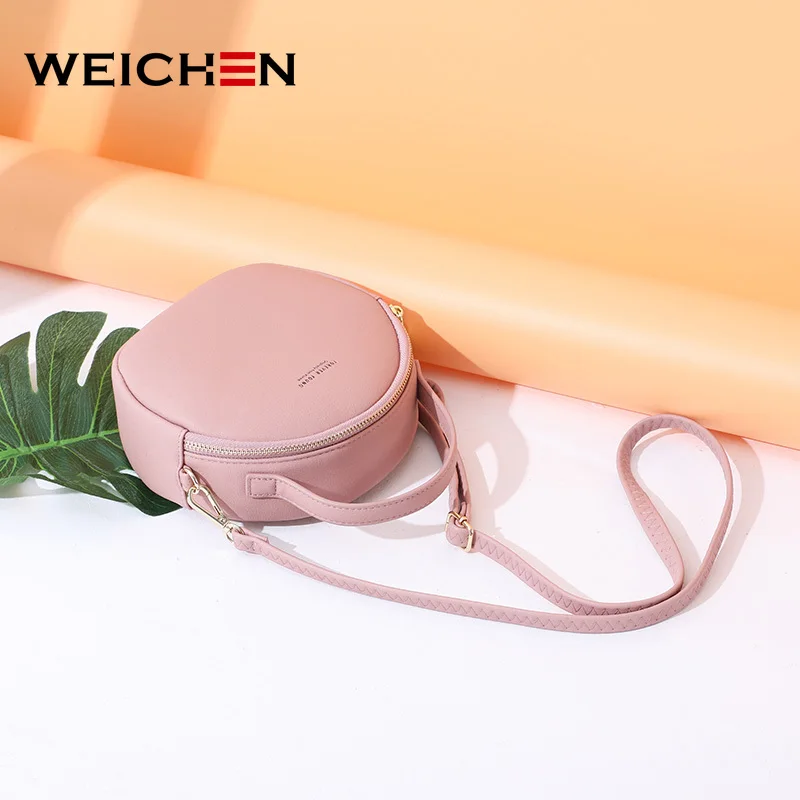 WEICHEN новая сумка и кошельки круговой дизайн для женщин кожаная через плечо