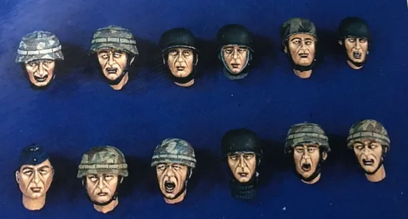 1/35 масштаб немецкая головка десантника Миниатюрные модели из смолы Второй
