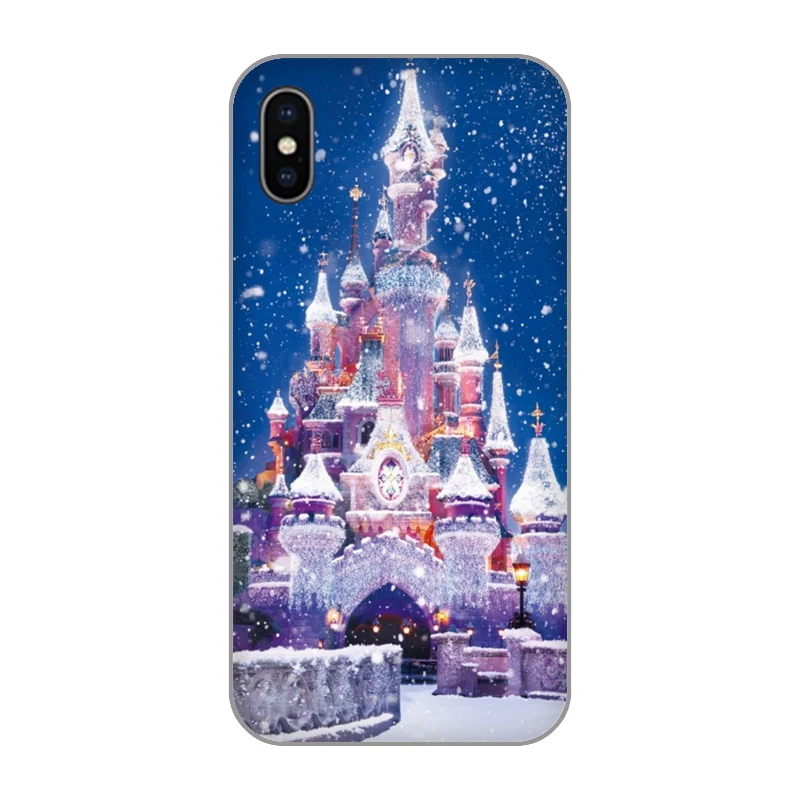 Замок Санта Клаус Рождество перевозки деревянный дом чехол для телефона iPhone4 5S 5C