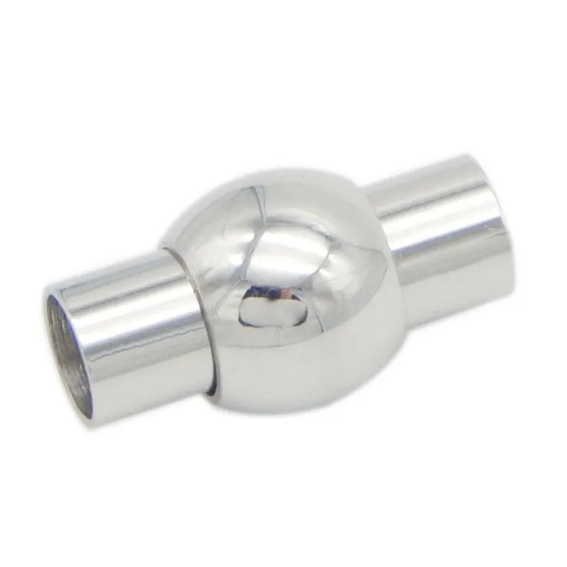 

2pcs Stainless Steel Jewelry Connector 2/3/4/5/6/8mm Hole Magnetic Clasps for Round Leather Cord Bracelet Necklace DIY Jewelry