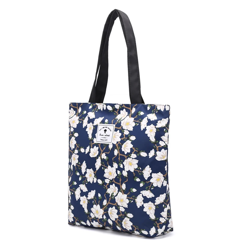 Цветочные сумки-тоут сумки через плечо Экологичная хозяйственная сумка