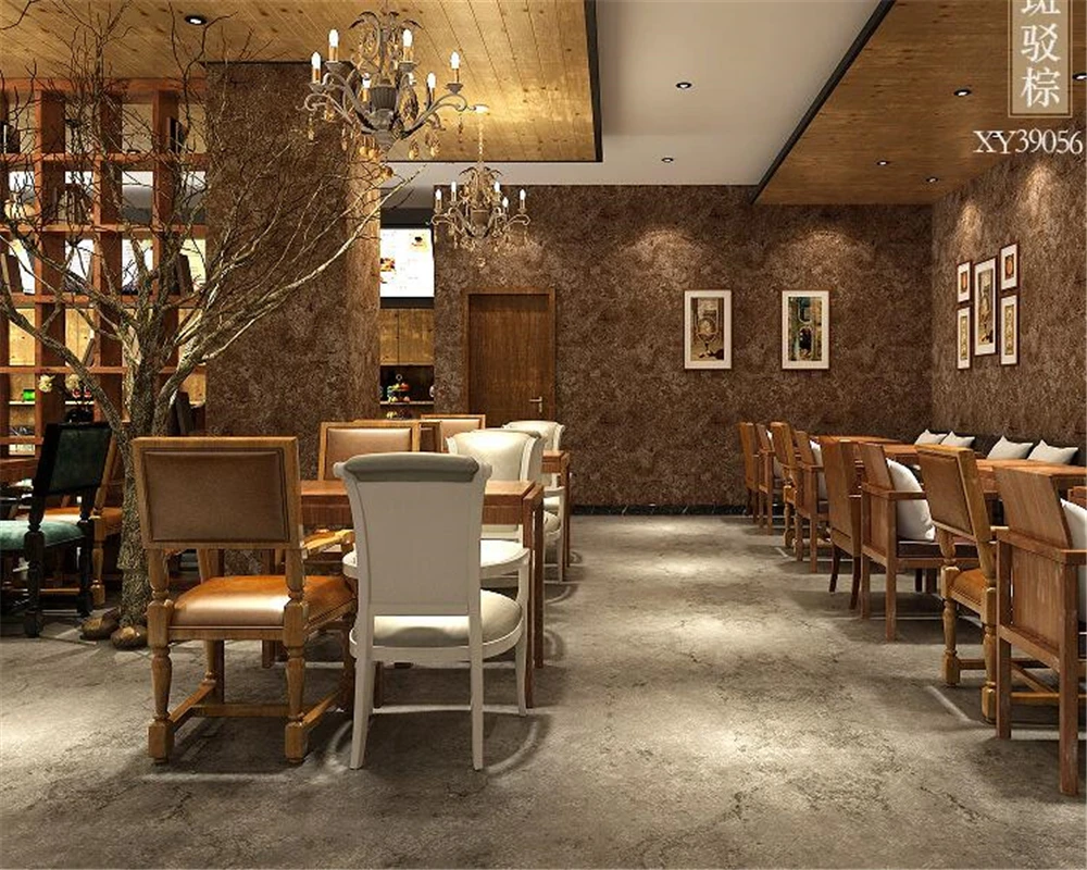 

beibehang Vinyl wall Vintage mottled wallpaper roll home decor living room cafe PVC wallpaper background wallpaper for walls 3 d