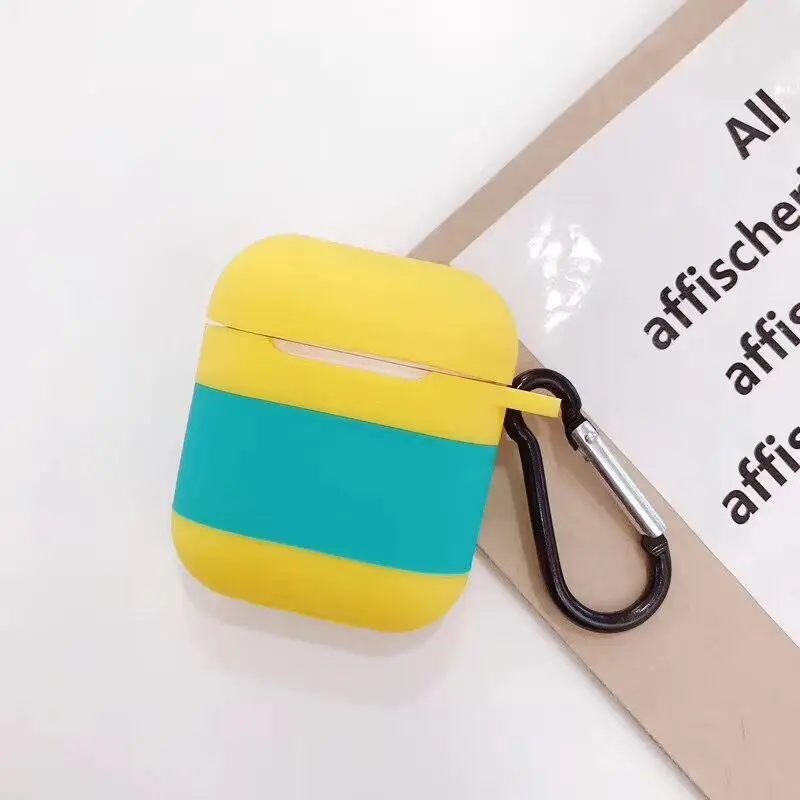 Мягкий силиконовый чехол для Airpods противоударный цветной наушников ультра
