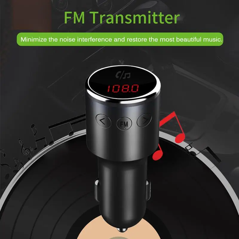 FM трансмиттер модулятор Bluetooth гарнитура автомобильный комплект аудио MP3 плеер