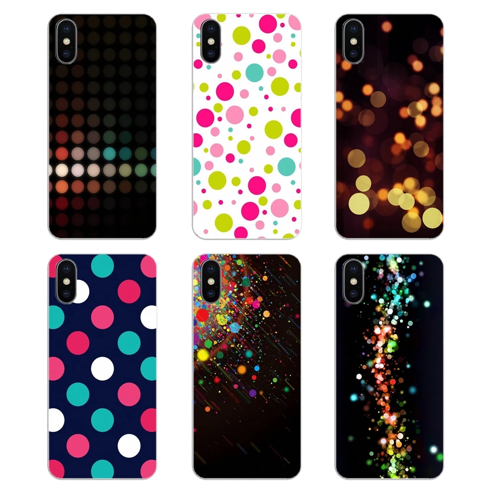 Прозрачные чехлы из ТПУ для LG G7 Q6 Q7 Q8 Q9 V30 X Power 2 3 OnePlus 3T 5T 6T Love Color Dots Background Pattern Print |
