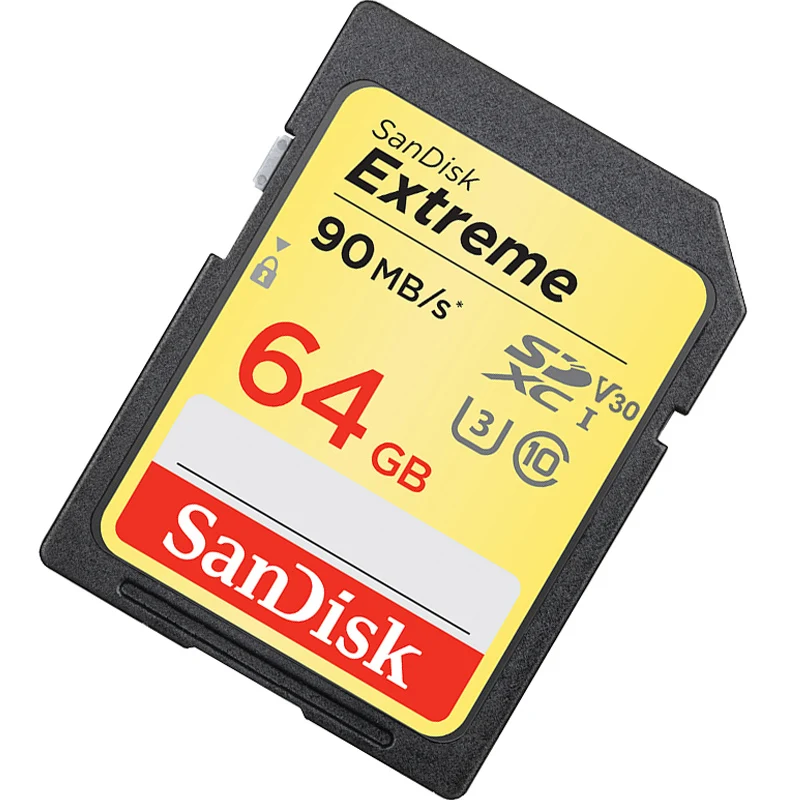 SanDisk Extreme Sd карта SDXC UHS-I 3 4K памяти класс 10 C10 90 Мб/с 600X высокая скорость 64 ГБ 32 ГБ 128 ГБ U3 карта для камер