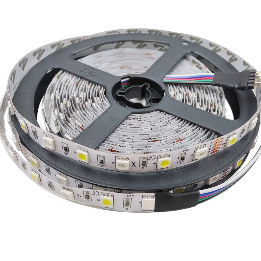 SMD5050 RGBW RGB светодиодный светильник 5 м 10 м гибкая лента Диодная лента Водонепроницаемый ИК RF контроллер переменного тока 110 В 220 В постоянного тока 12 В Комплект питания
