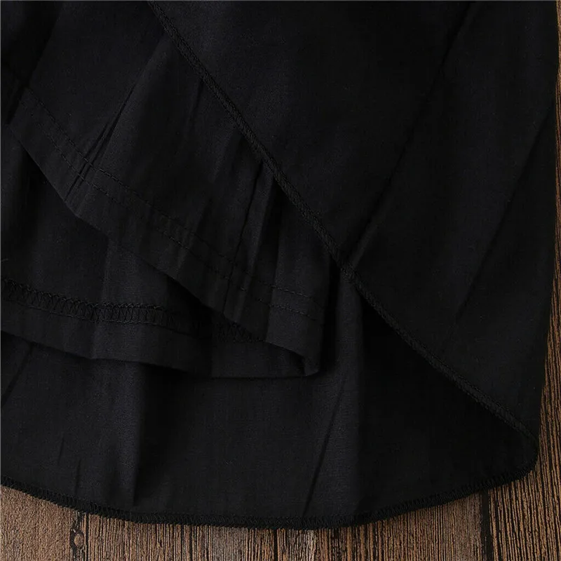 Летние костюмы с платьем в полоску для маленьких девочек 3 предмета топы