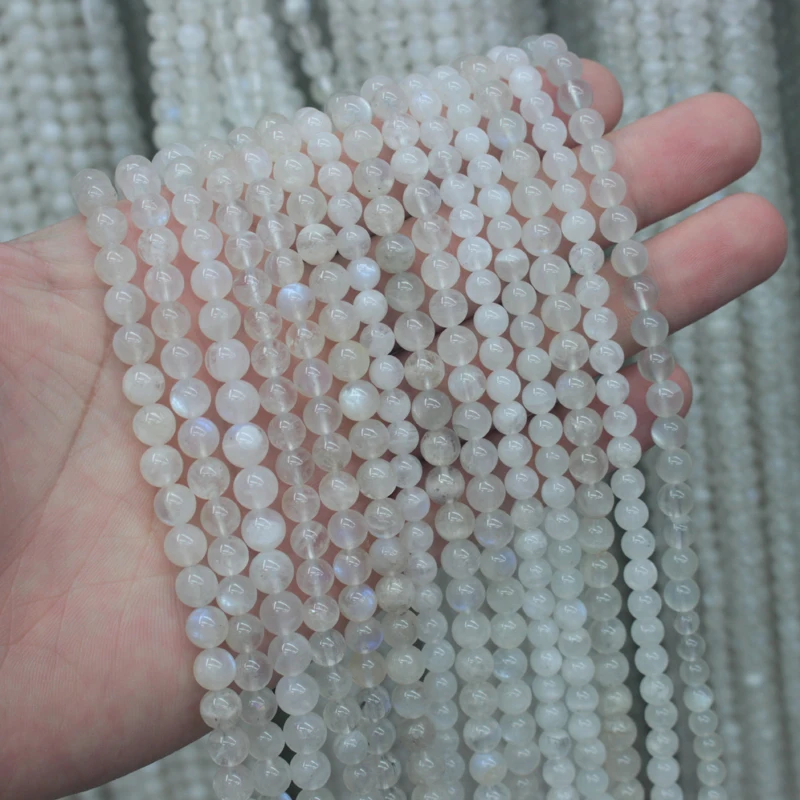 

Natural rainbow moonstone beads natural GEM stone beads DIY spacer beads for jewelry making strand 15" wholesale