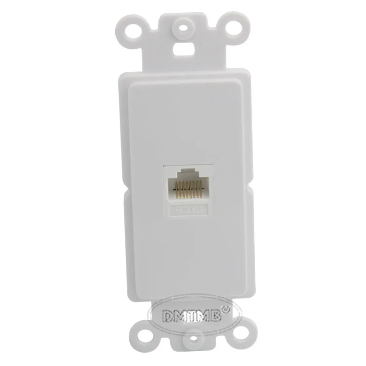 Внутренняя настенная пластина один порт CAT6 RJ45 с кейстон стиль и поддержка DIY|wall