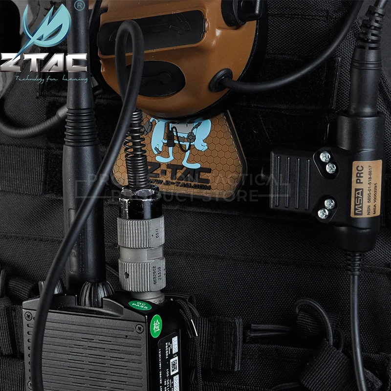 Ztac Airsoft Peltor PTT U TCI G: 2 военные Вилки 6-Пен U94 клавишей PTT во время кнопкой для принятия вызова применяется к PRC-148 КНР 152 для переносного приемо-передатчика ZH