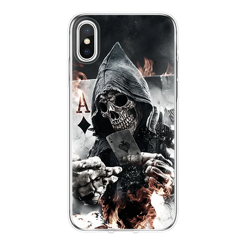 For iPhone X case Soft 4 4S 5 5S 5C SE Fundas 7 7Plus 8 8Plus 6 6S Plus Darkness TPU Thin Cover |