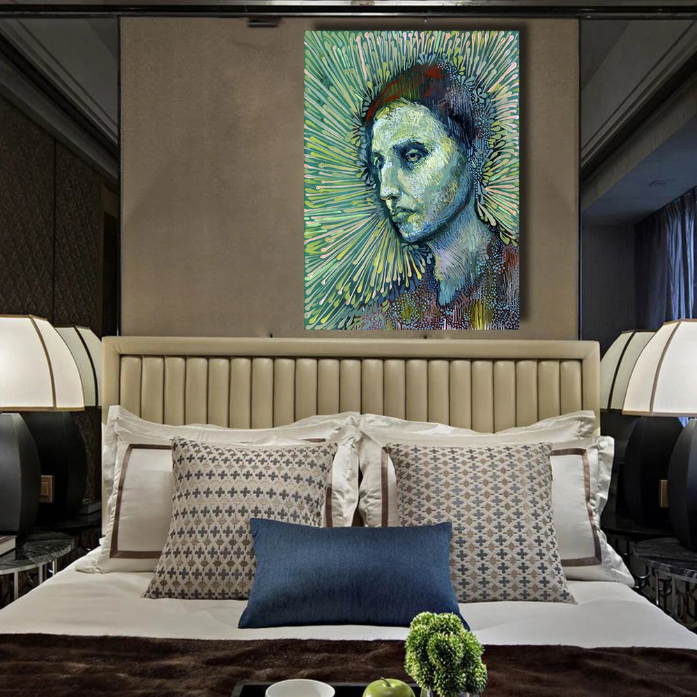 QK деятель живопись люди спать на поле картина маслом холсте настенные панно для