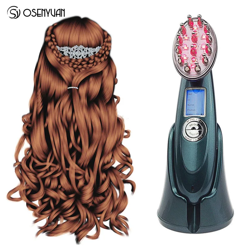 

New Laser Treatment Comb Rechargeable USB Charging Laser Comb Vibrating Scalp Massage Hair Regrowth Stimulate Hair Massage Brush