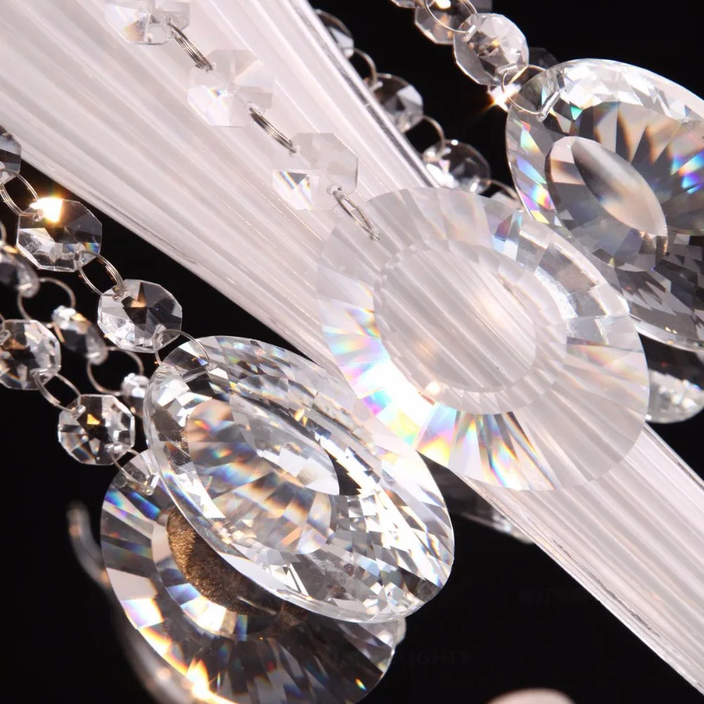 Кафе Белая Мини люстра роскошная спальня 6 ламп детское освещение хрустальные