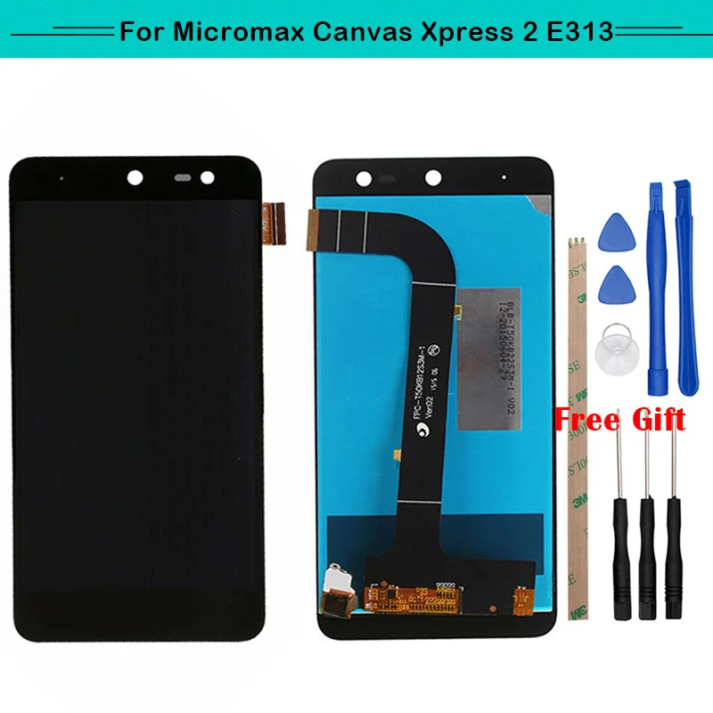 3 шт. Для Micromax E313 Canvas Xpress2 Полный ЖК дисплей с кодирующий преобразователь
