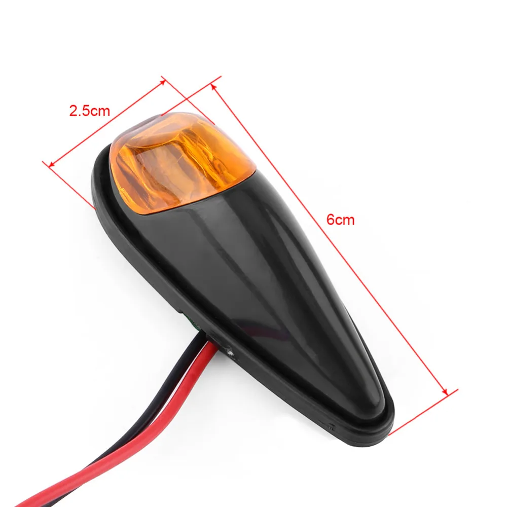 2 шт. мотоциклетный Янтарный светодиодный светильник с креплением под водой