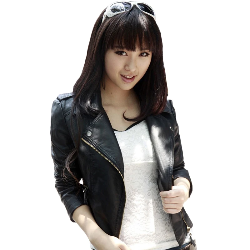 Новинка весна осень 2018 Женская куртка модная тонкая Плюс Размер искусственная