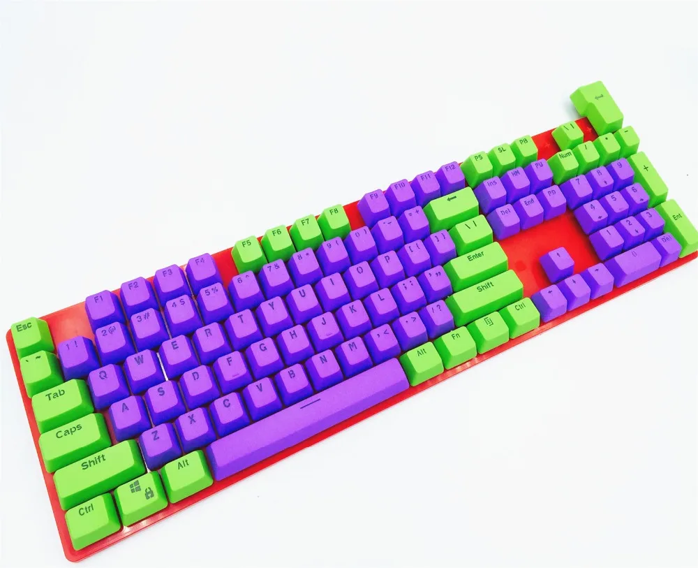 104 клавиш EVA фиолетовый PBT колпачки для с подсветкой раскладка ANSI OEM профиль