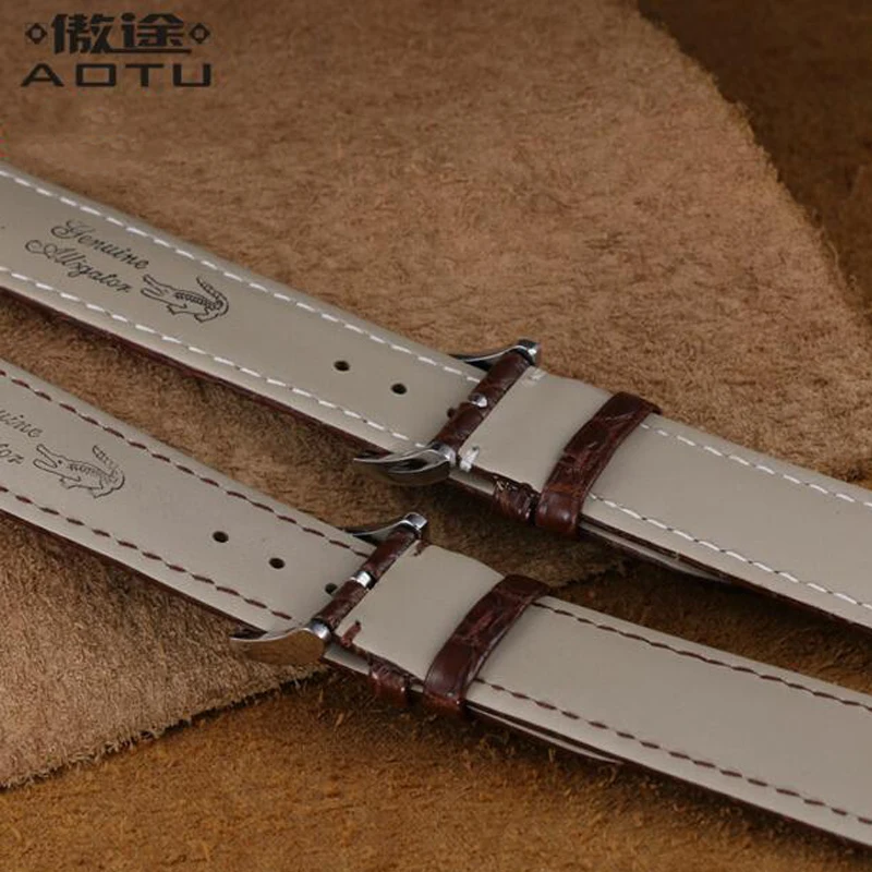 Genuine Leather Watchbands For Vacheron Constantin Patrimony Series Women Watches Strap Crocodile Top Quality Men Watch Band | Наручные