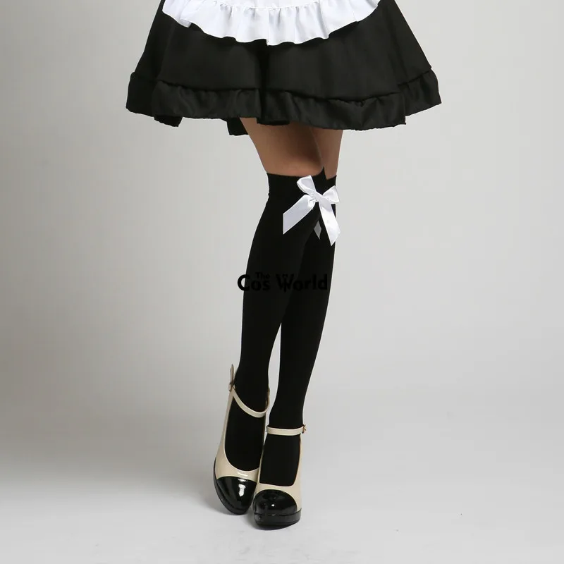 Лолита бантом кружева над коленом Длинные чулки носки Thighhighs для платье горничной маскарадные костюмы