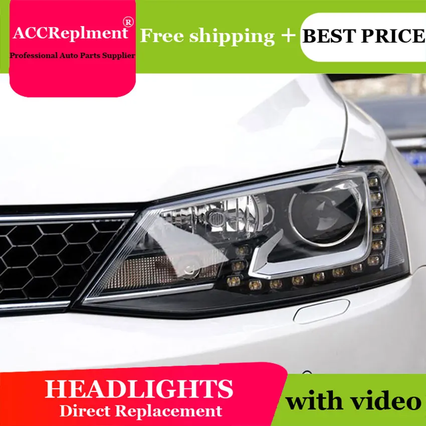Авто PRO 2011 2014 для vw jetta mk6 фары автомобильные аксессуары голову лампы Парковка
