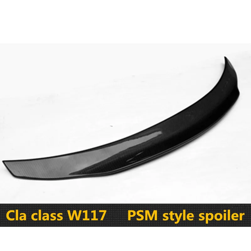 Для Mercedes C117 W117 CLA 4-дверный Fastback Coupe 2014-present PSM стиль задний спойлер из углеродного