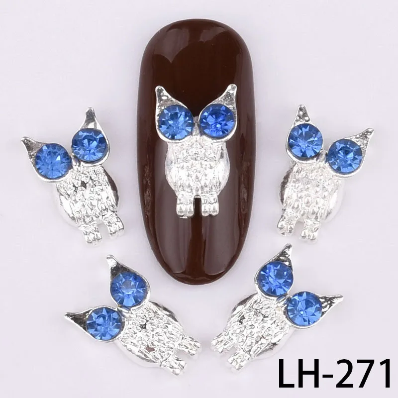 LH-271 10 шт. 3d-украшения для ногтей DIY блестящие стразы животные собака голова пчела паук сова украшение для ногтей в виде бабочки аксессуары LH262-273 - Цвет: LH-271