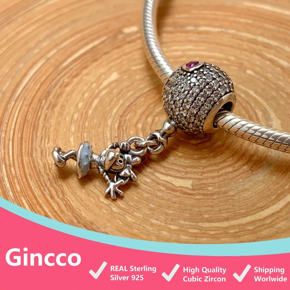 Gincco Плавающий Шарм Минни подходят для оригинального Pandora браслета DIY