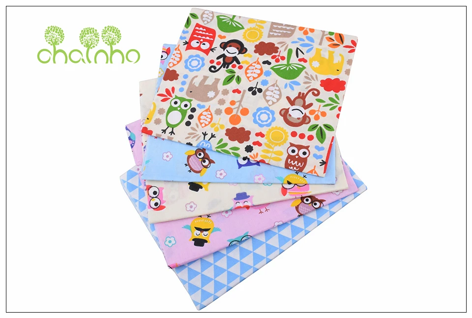 Chainho, Cleanrance 20 шт./лот, Мультфильм серии, печатных саржевая хлопковая ткань, Лоскутная Ткань, DIY швейный материал для стеганых изделий, CP012