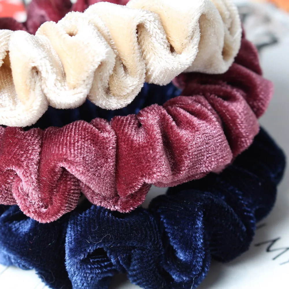 Бархатная резинка для волос велюровая блестящая отделка телефона зажим пончика