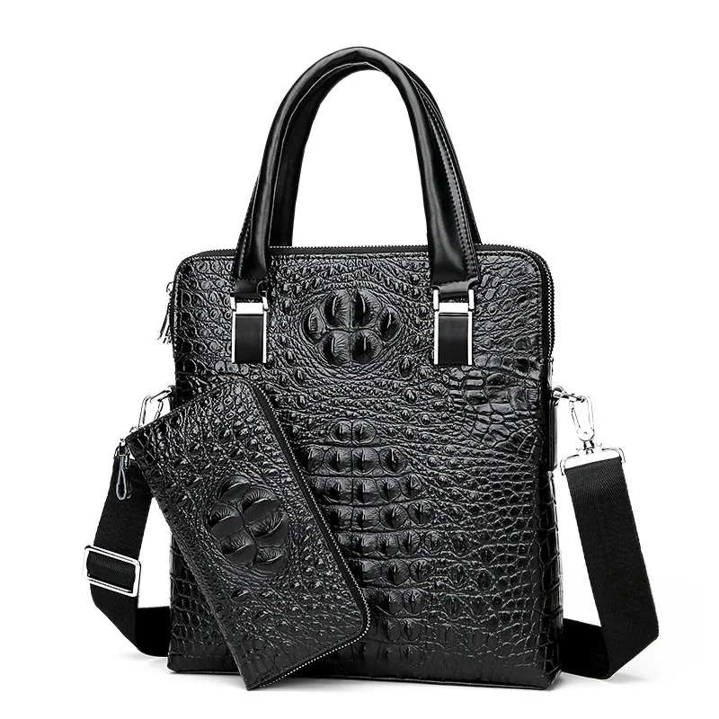 Мужской портфель из воловьей кожи под крокодила|bags handbags|bag malebriefcase men |