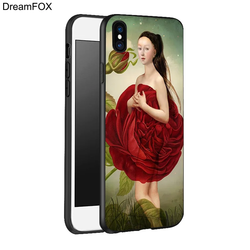 DREAMFOX K071 Dream On Стиль черный мягкий силиконовый чехол из ТПУ для Apple iPhone XR XS Max X 8 7 6 S