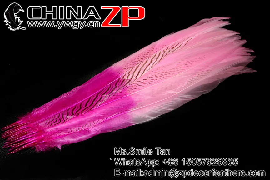 CHINAZP Омбре Розовое перо фазана 65 ~ 70 см (26 до 28 дюймов) 50 шт./лот красивые узоры