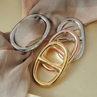 hight quality round silk scarf buckle rose gold silver crystal wholesale for women girl gift scarf jewelry
