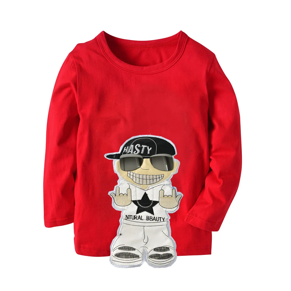 Футболка с длинными рукавами для мальчиков 2018 Новый сезон: весна–лето маленьких