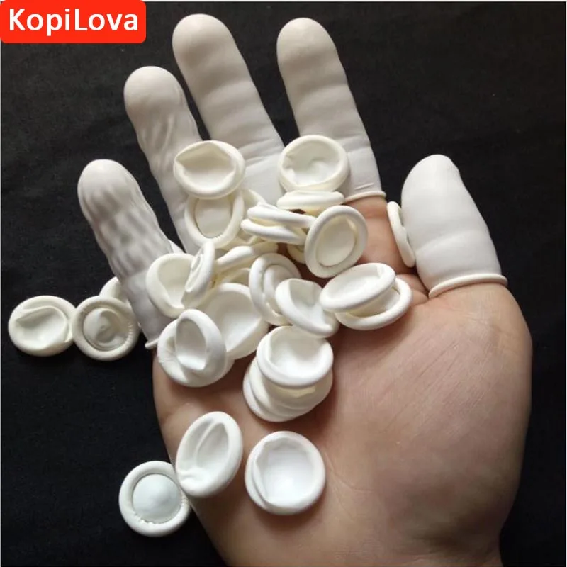 Одноразовые латексные перчатки для пальцев противоскользящие антистатические