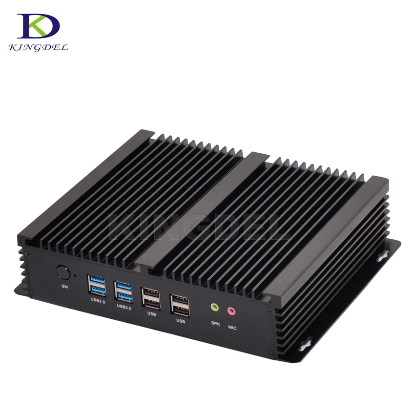 Безвентиляторный мини компьютер Kingdel промышленный ПК с Core i7 4500U 8 USB 6 COM X86 двойная