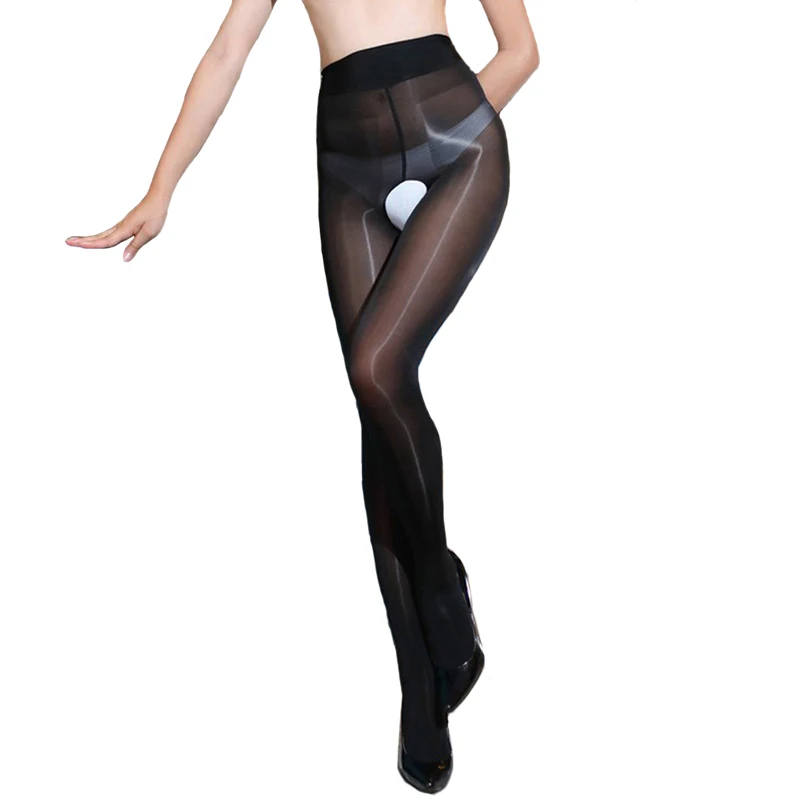 

Эротические колготки с открытой промежностью, сексуальные блестящие колготки без промежности, женские 8D глянцевые прозрачные колготки с п...