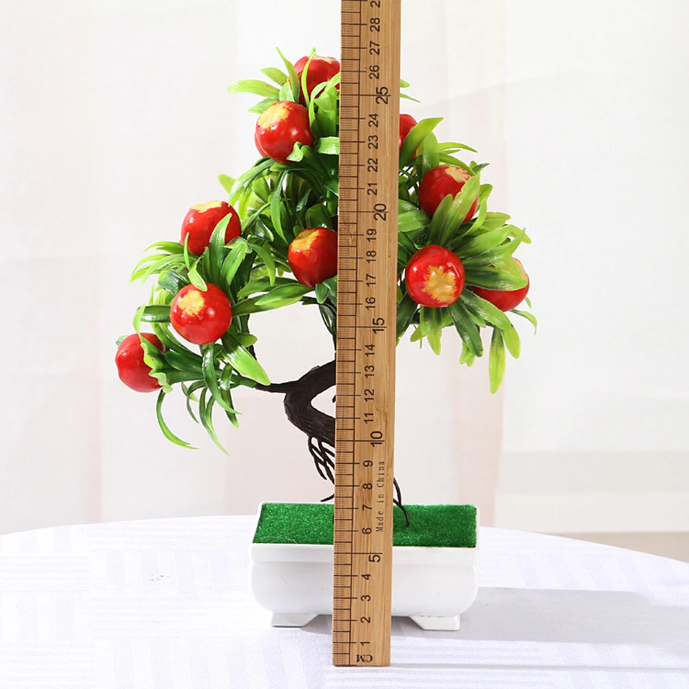 Ganoderma 15 больших фруктов с горшками искусственный цветок завод Бонсай поддельные