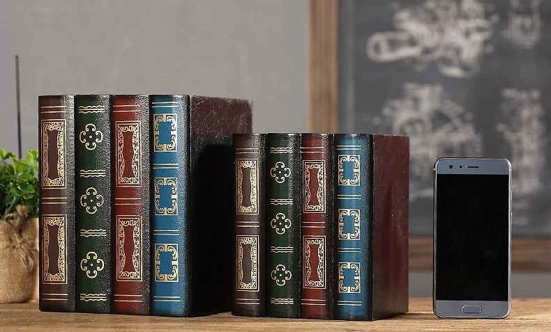 Декоративная винтажная фальшивая книга ретро-органайзер, коробки, секретная коробка для хранения, деревянный косметический чехол для украшений, для дома, офиса, книг, полка, Декор