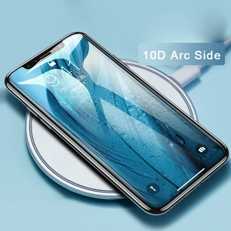 10D закаленное стекло для iPhone 6 S 7 8 Plus X на XR XS MAX защита экрана 10 Защитная стеклянная