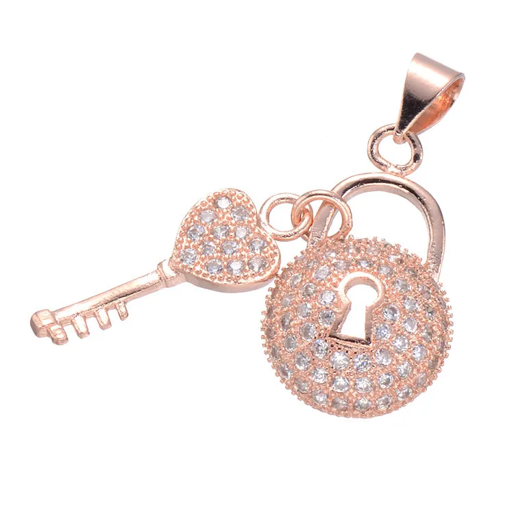 2016 хит продаж брелоки в форме сердца для пары кубический циркониевый Фианит