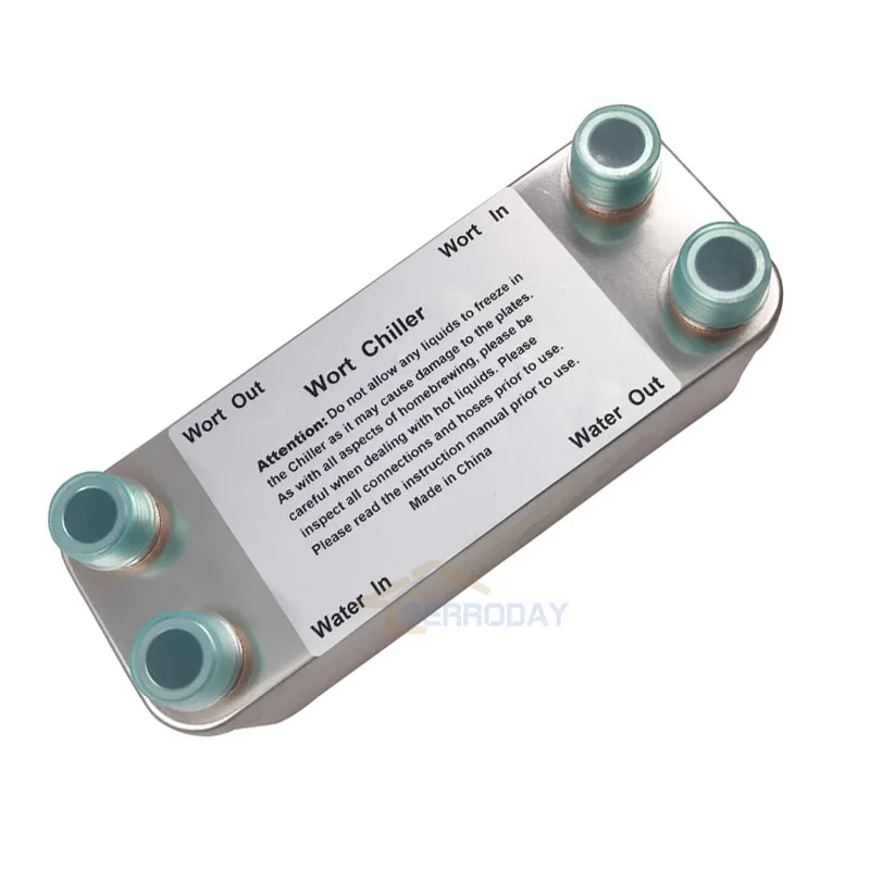 Новый Топ качество 20 пластин сусла чиллер нержавеющая сталь 304 пластинчатый