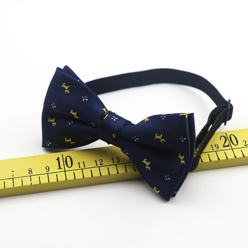 Лидер продаж клетчатый Детский галстук-бабочка из полиэстера 1200 игл Модный узор