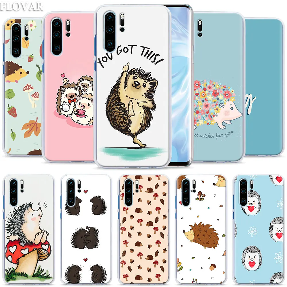 Мультяшный Ежик чехол для телефона с рисунком в виде животного coque для huawei P30 Pro P10 P20 P30 Lite P8 P9 Lite P Smart Plus чехол