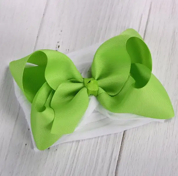 baby headband 4 Новорожденный нейлон Детские повязка на голову для малышей детей Бант Детская повязка на голову тюрбан с бантом аксессуар, лента для волос - Цвет: baby headband 4