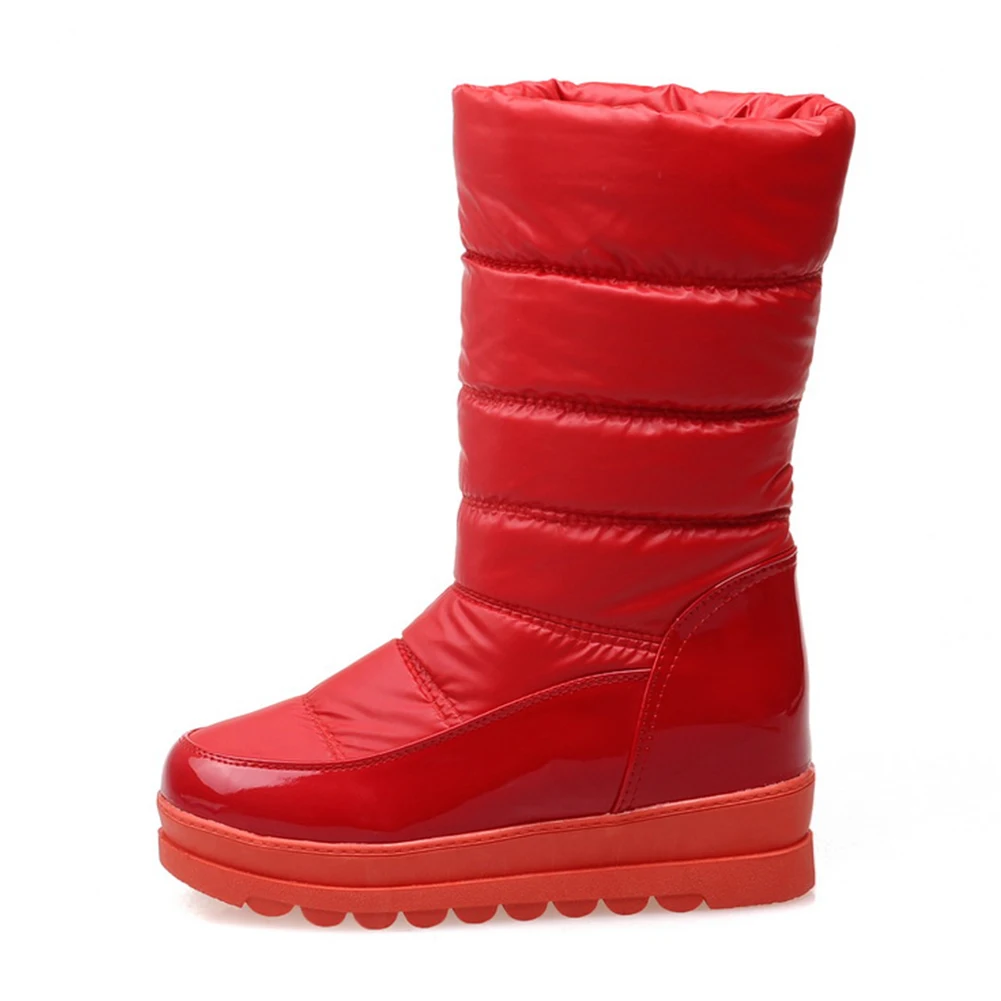 KARINLUNA/2019 г. Распродажа большие размеры 34-43 теплые зимние ботинки на меху модная