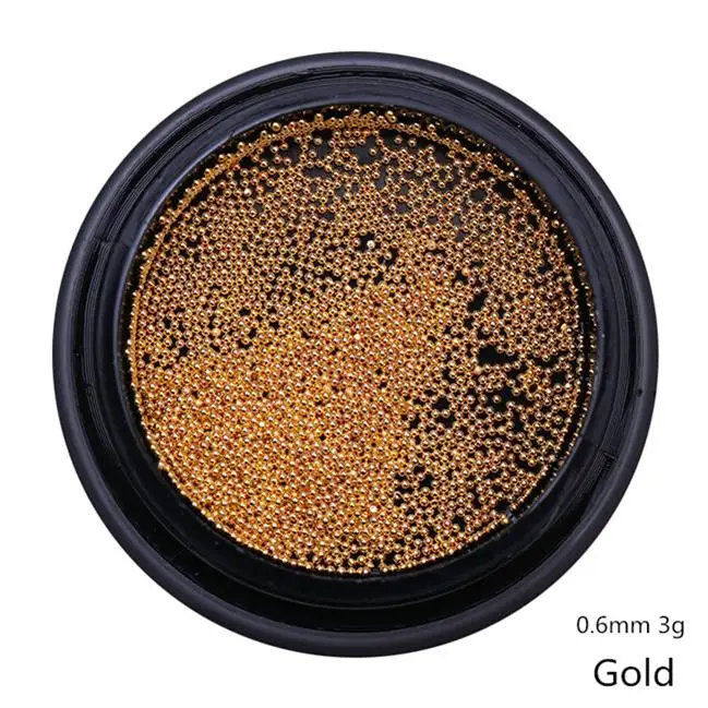 Gold 0.6mm 0,6 мм Мини Маленькие бусины для ногтей из нержавеющей стали украшения для ногтей пистолет черный розовый Золотой шпильки инструмент для маникюра - Цвет: Gold 0.6mm